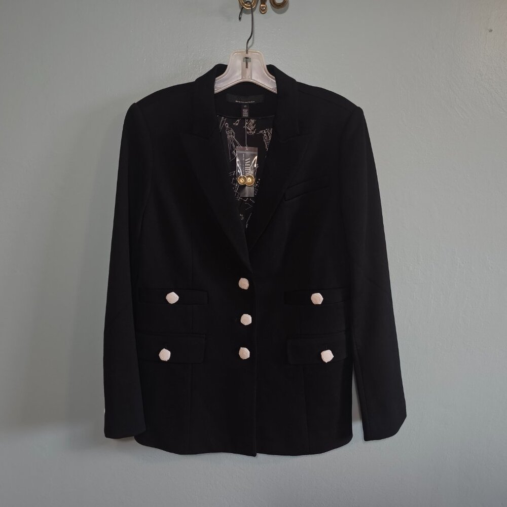NWT | White House Black Market 3-Button Fashion Blazer | Black | 12 - Picture 8 of 12